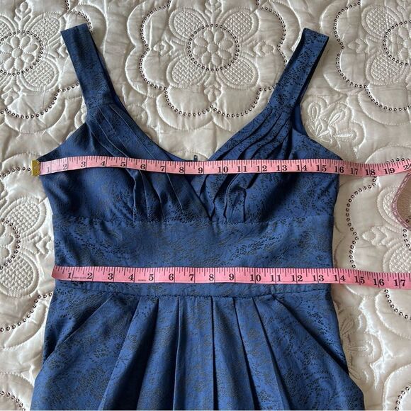 Bisou Bisou Navy Blue Sleeveless Derp V-neck Mini Cocktail Dress Size 4 - Picture 9 of 10